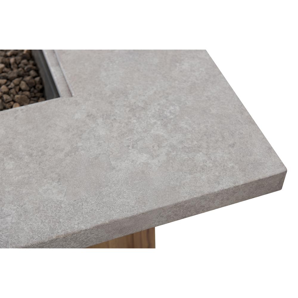 Sunjoy 38" Outdoor Steel Propane Burning Fire Pit Table with Lid and Lava Rocks. Picture 8