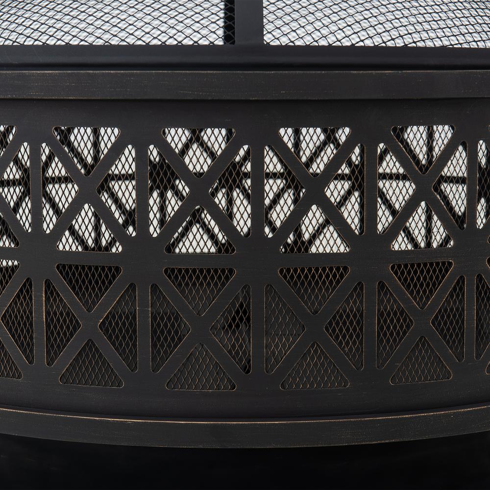 Outdoor Fire Pit, Patio Wood-Burning Steel Firepit Large Fire Pits for Outside. Picture 6