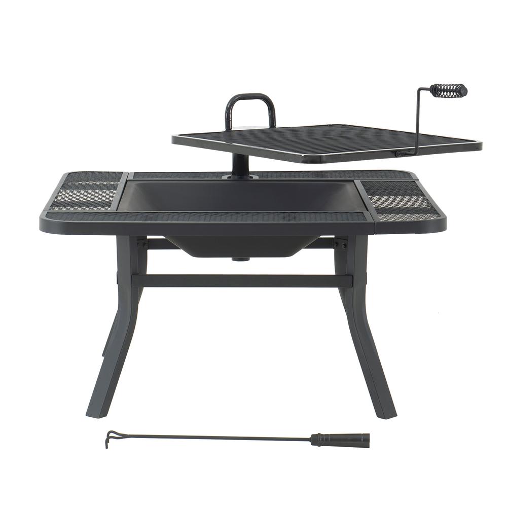 Grill Fire Pit for Outside, Outdoor Wood Burning Firepit. Picture 4