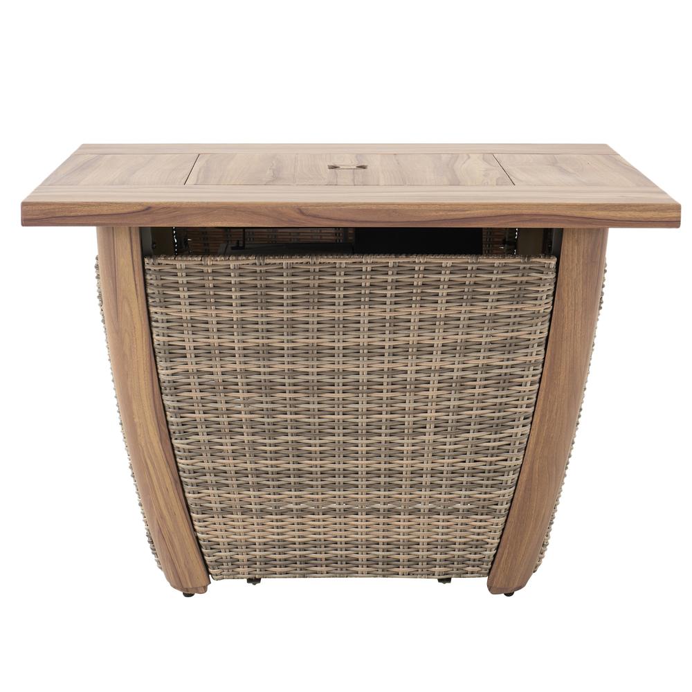 Fire Pit Outdoor Wicker Propane Gas Fire Pit Table Hidden Propane Tank Fire Pits. Picture 1