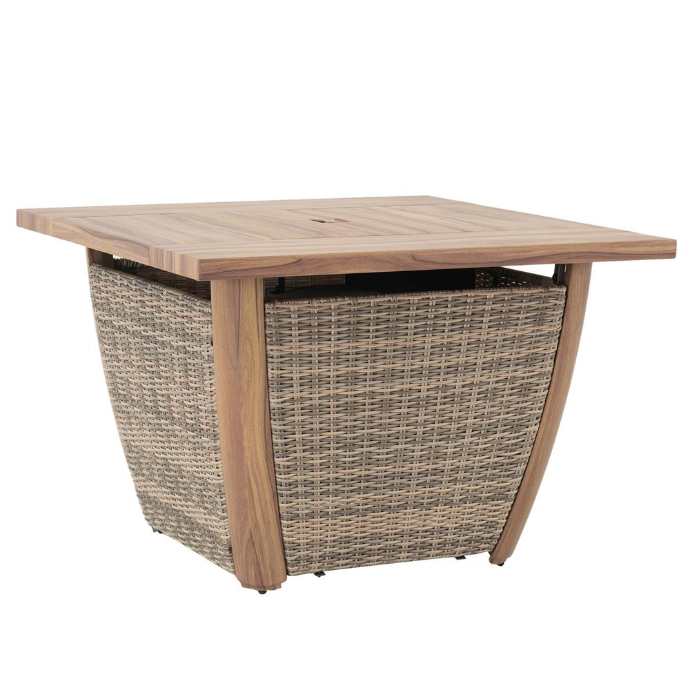 Fire Pit Outdoor Wicker Propane Gas Fire Pit Table Hidden Propane Tank Fire Pits. Picture 5