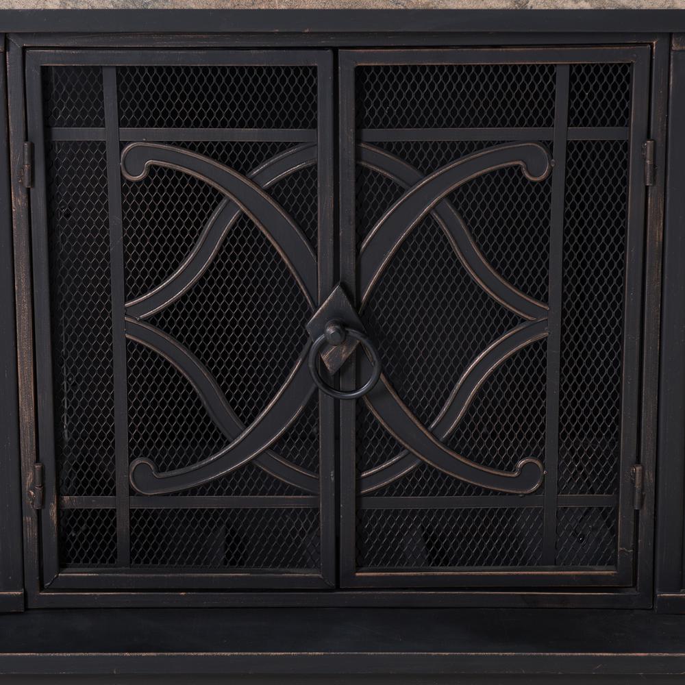 Heirloom Slate Wood Burning Fireplace - Black. Picture 7