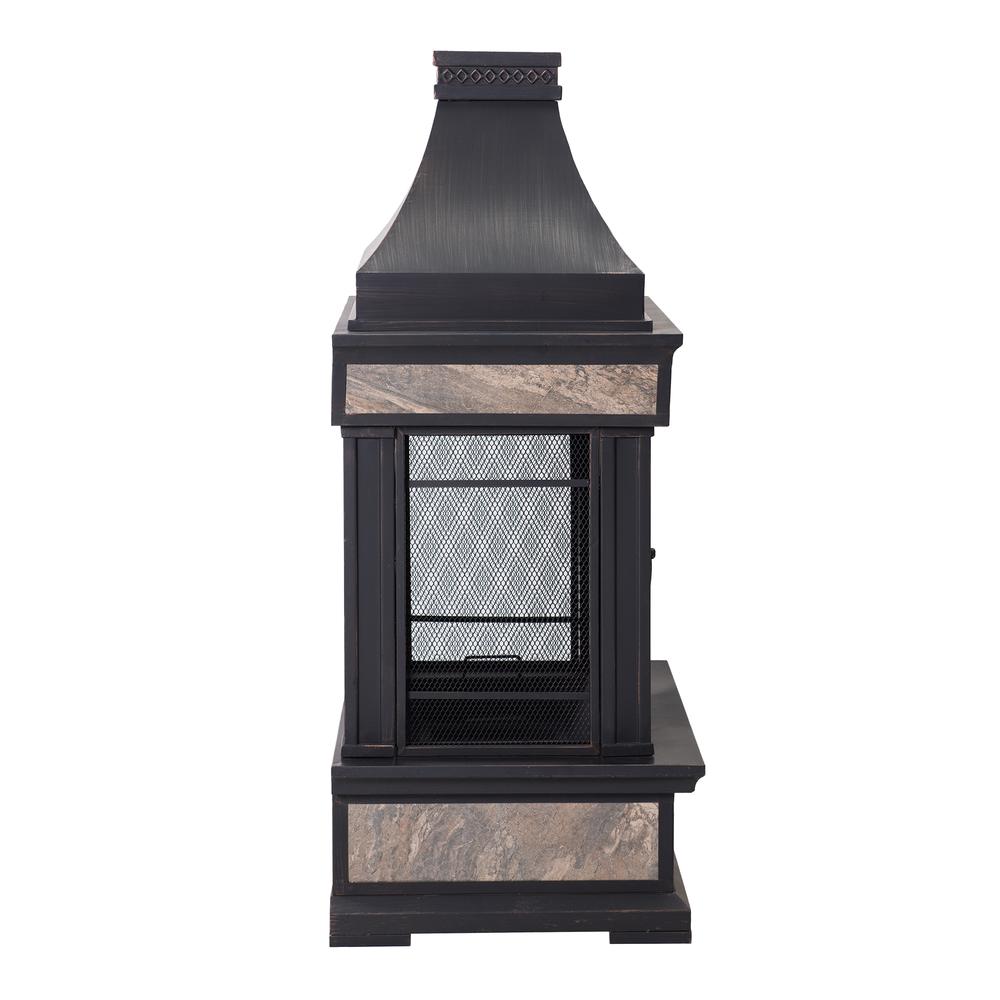 Heirloom Slate Wood Burning Fireplace - Black. Picture 14