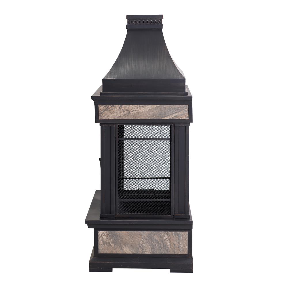 Heirloom Slate Wood Burning Fireplace - Black. Picture 15