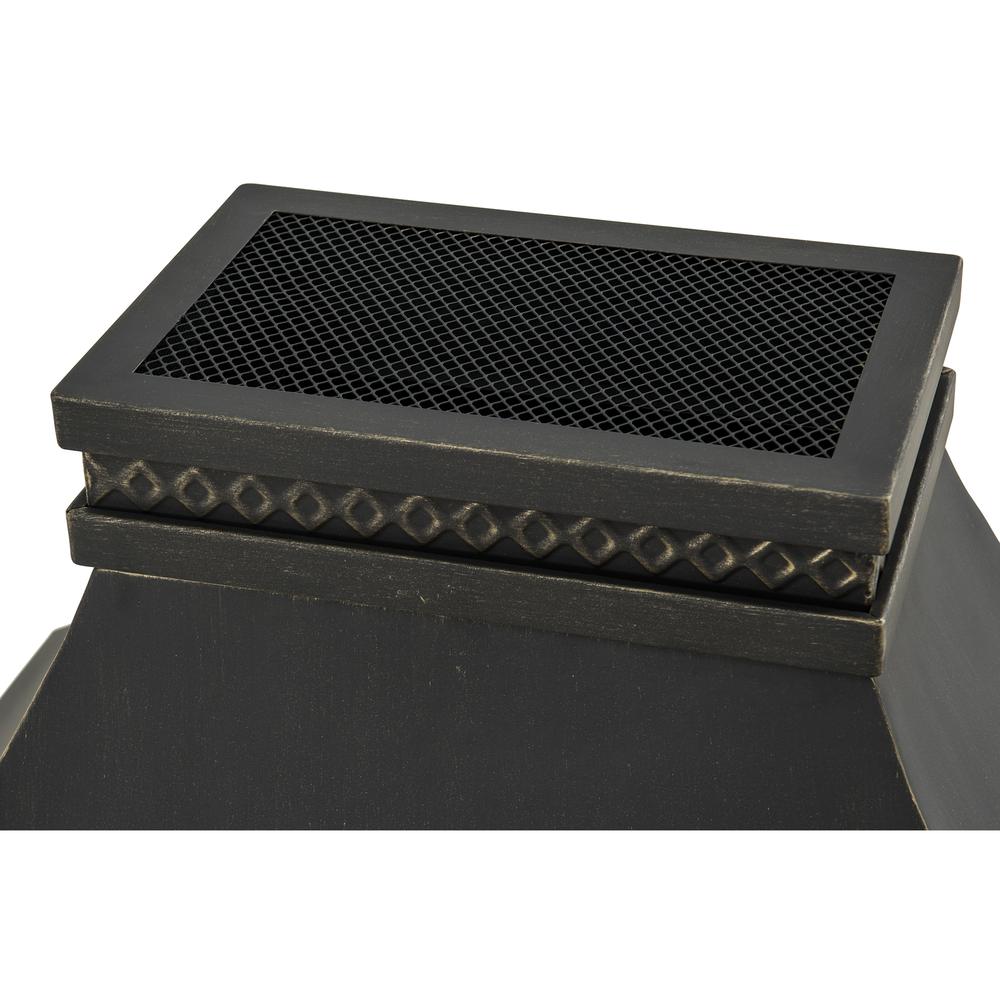 Sunjoy Heirloom Slate Wood Burning Fireplace - Black. Picture 4