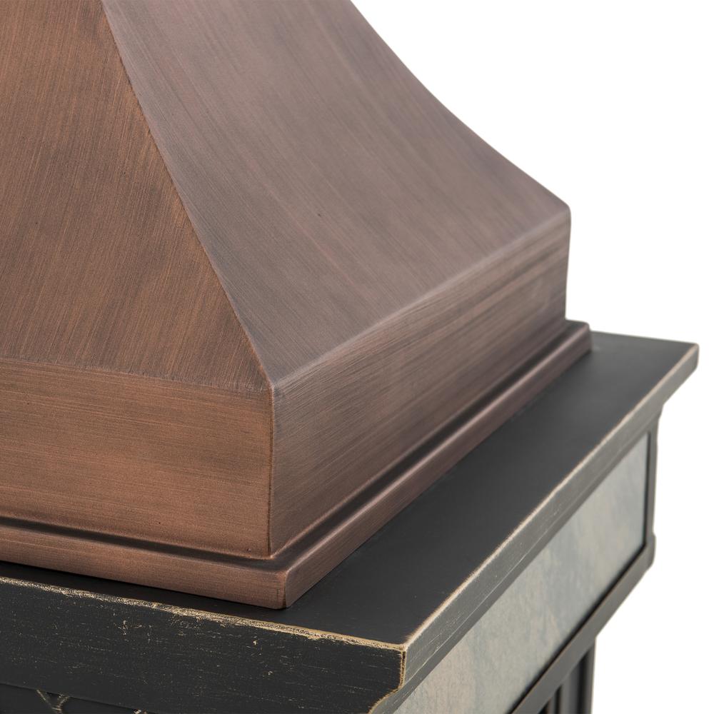 Sunjoy Heirloom Slate Wood Burning Fireplace - Copper. Picture 6