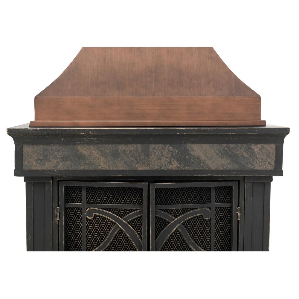 Sunjoy Heirloom Slate Wood Burning Fireplace - Copper. Picture 8