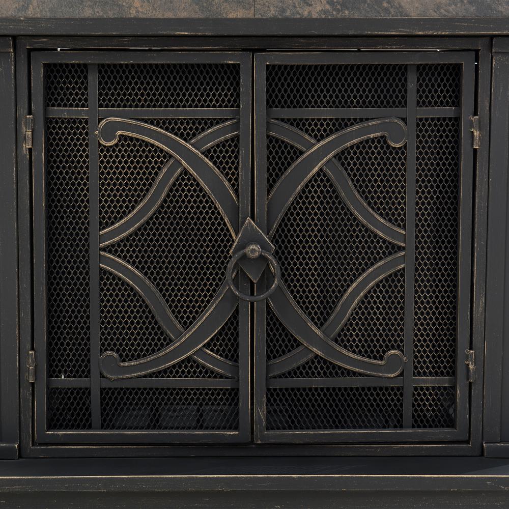Sunjoy Heirloom Slate Wood Burning Fireplace - Copper. Picture 11