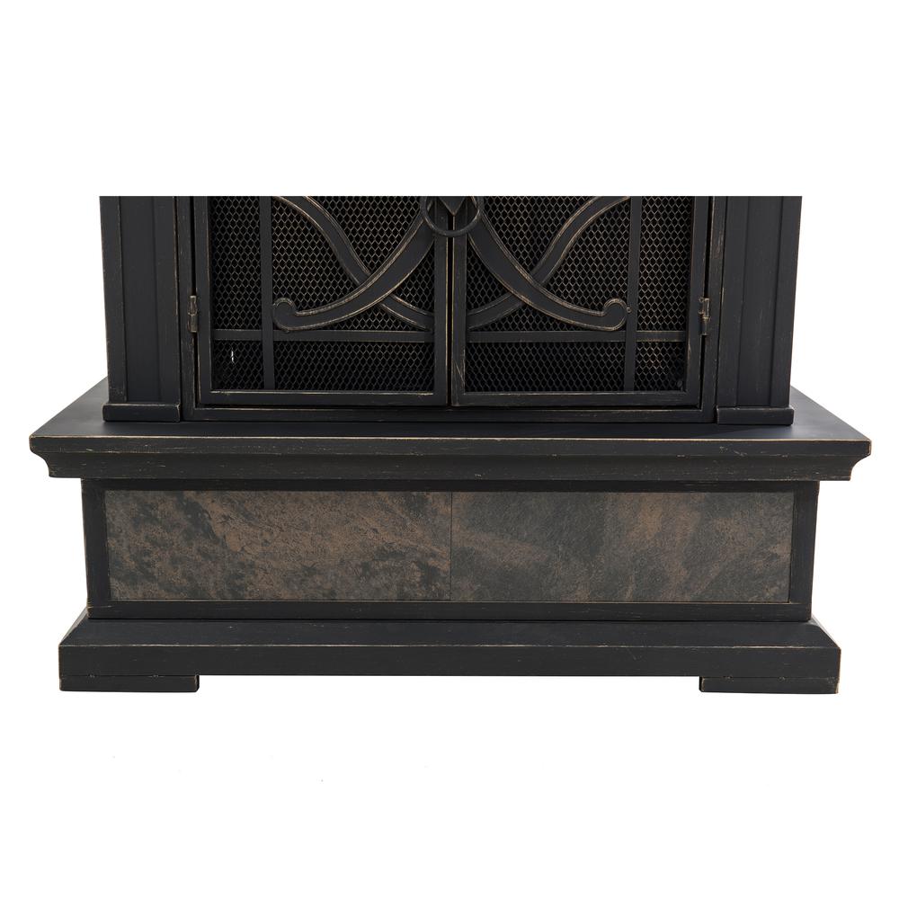 Sunjoy Heirloom Slate Wood Burning Fireplace - Copper. Picture 9