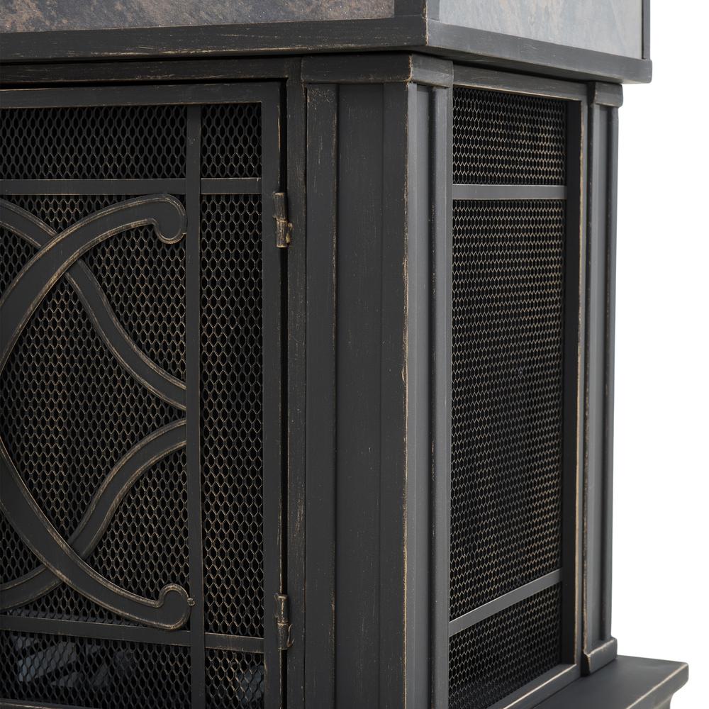 Sunjoy Heirloom Slate Wood Burning Fireplace - Copper. Picture 12