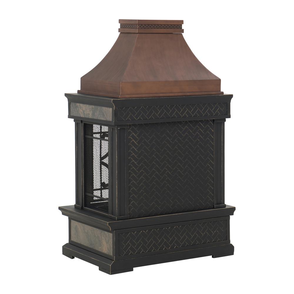Sunjoy Heirloom Slate Wood Burning Fireplace - Copper. Picture 20