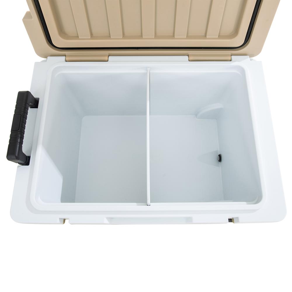 60-Quart Insulated Portable Rolling Ice Chest Solar Cooler with Wheels. Picture 18