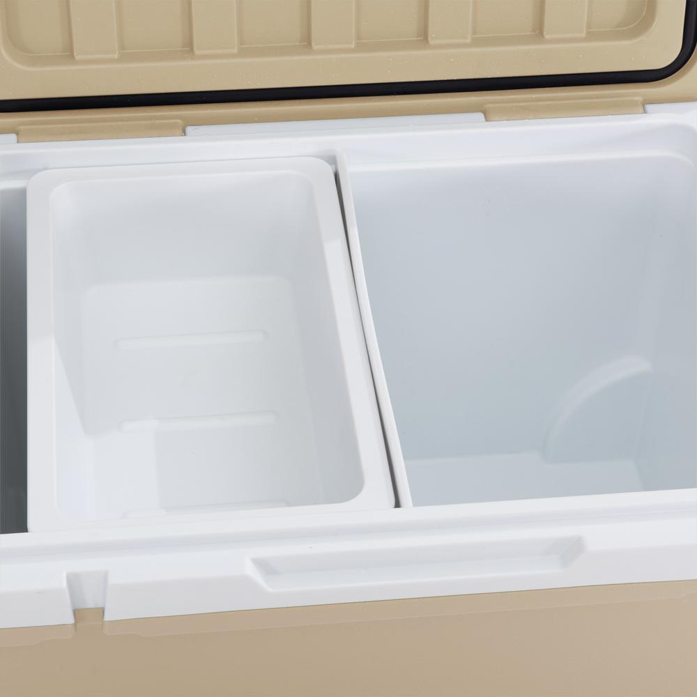 60-Quart Insulated Portable Rolling Ice Chest Solar Cooler with Wheels. Picture 30