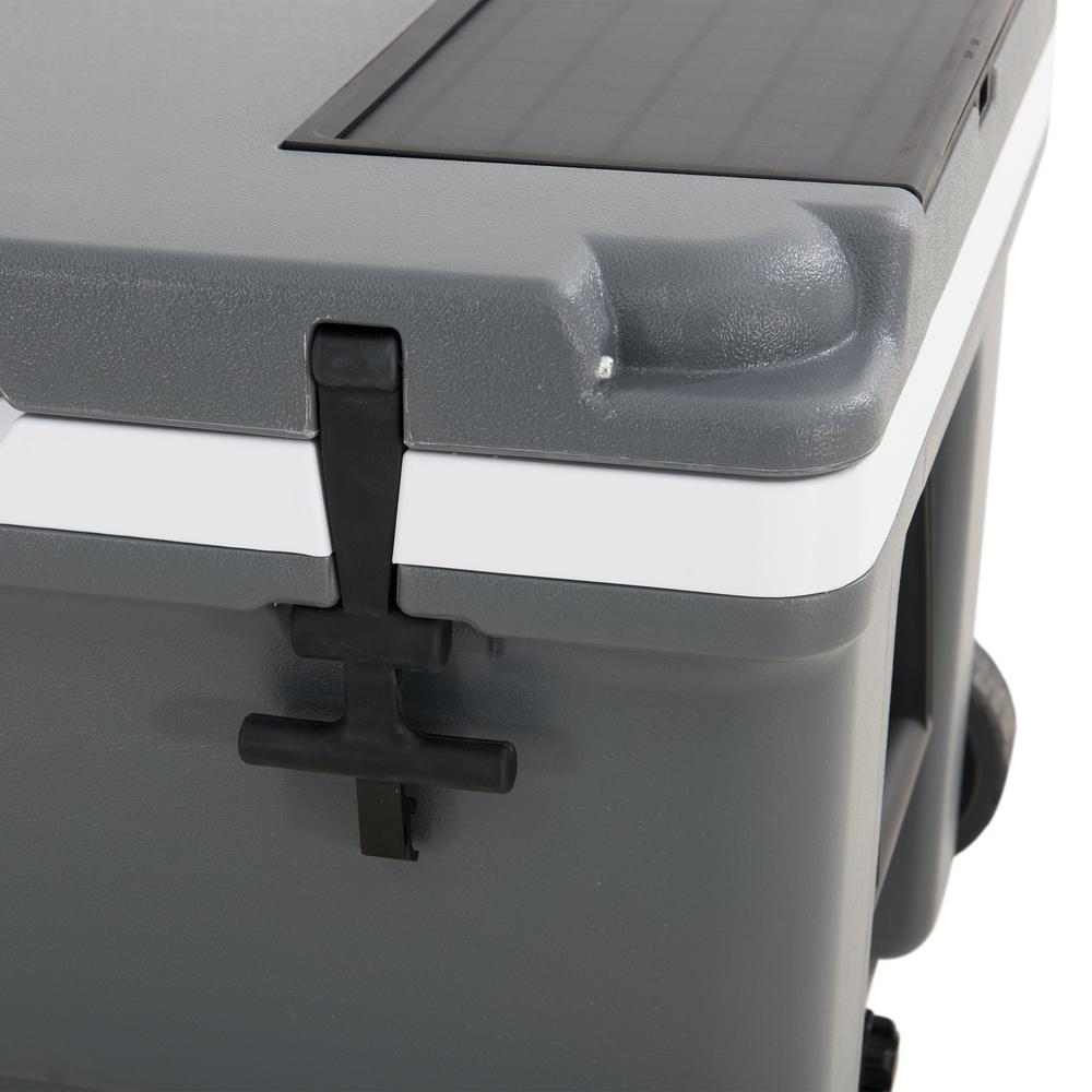 Louie 60-Quart Insulated Portable Rolling Ice Chest Solar Cooler with Wheels. Picture 3