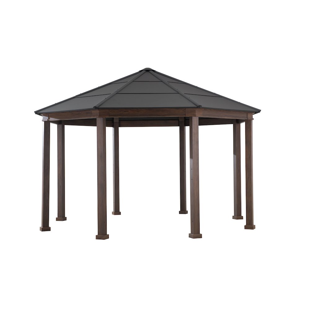 Sunjoy 15 ft. x 15 ft. Daybreak Octagon Hard Top Gazebo. Picture 1