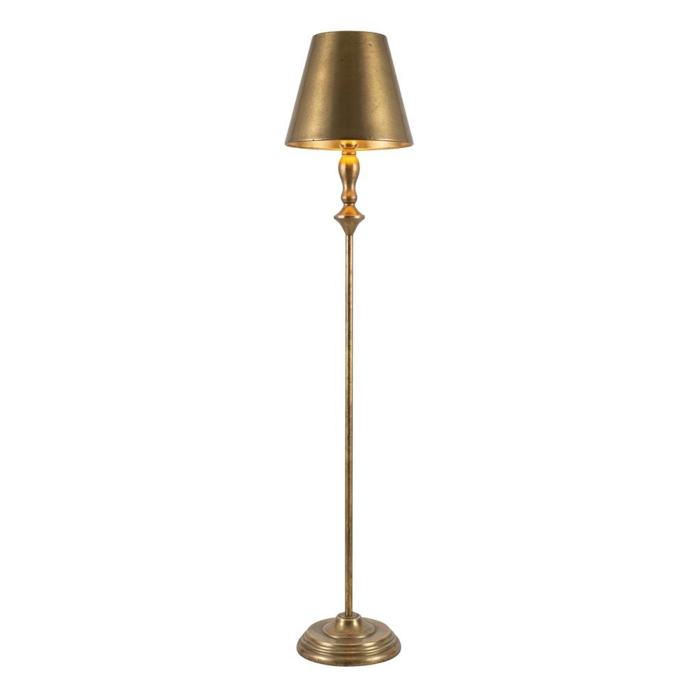 Antique Gold Table Lamp With Metal Shade. Picture 1