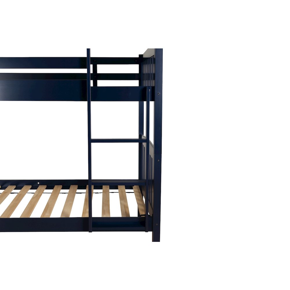 Claire Twin over Twin Bunk Bed, Twin, Navy Blue (Mattresses Not Included). Picture 6