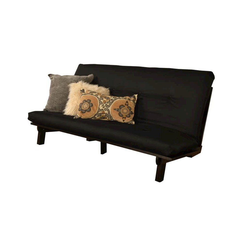 Carson Frame-Java Finish-Twill Black Mattress. Picture 1