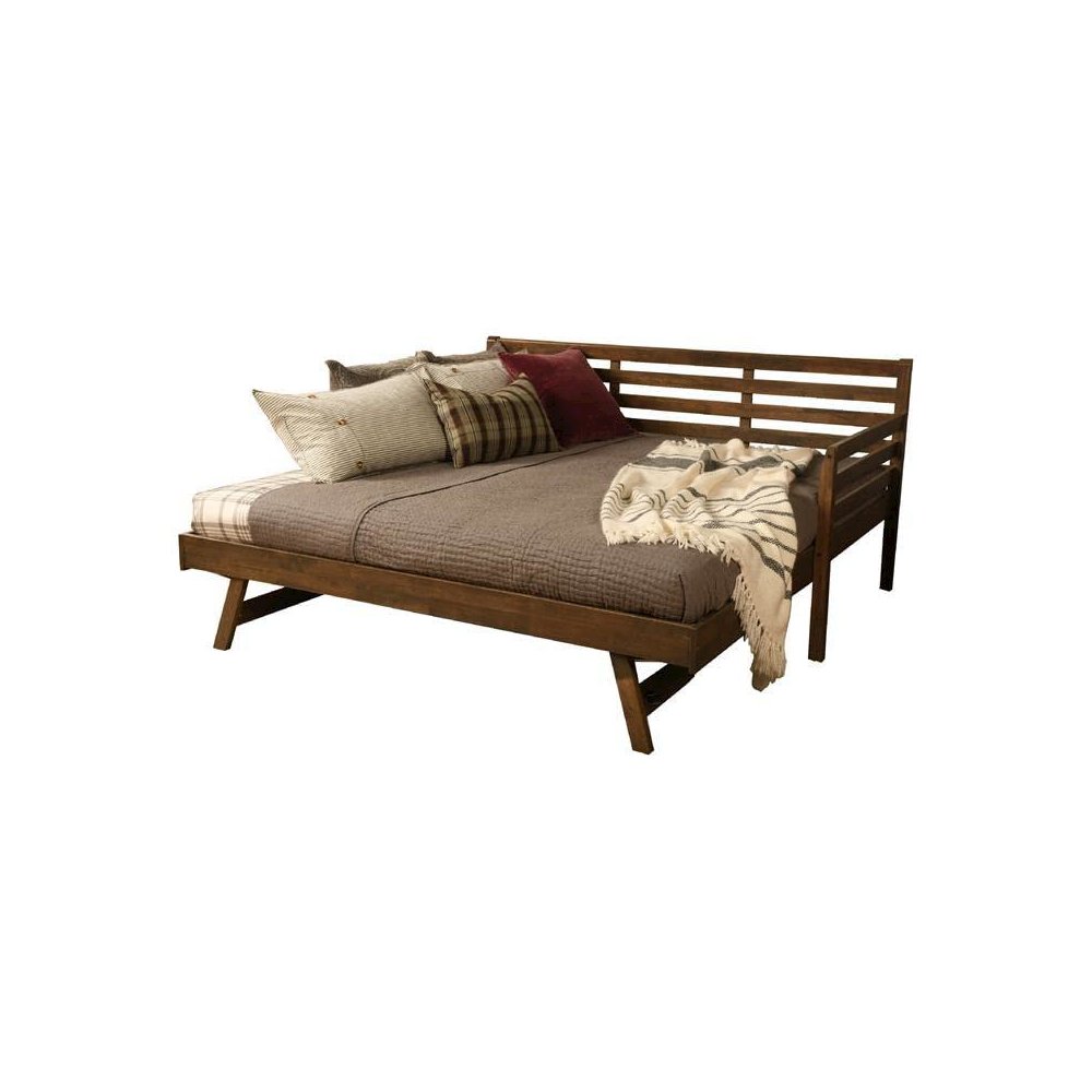 Boho  Daybed-Pop Up-Rustic Walnut Finish. Picture 4