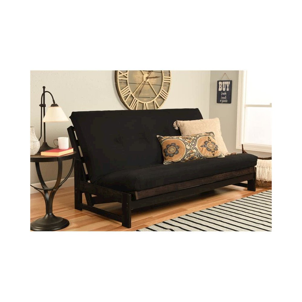 #500 Cotton and Foam Full MattressTwill Black. Picture 2