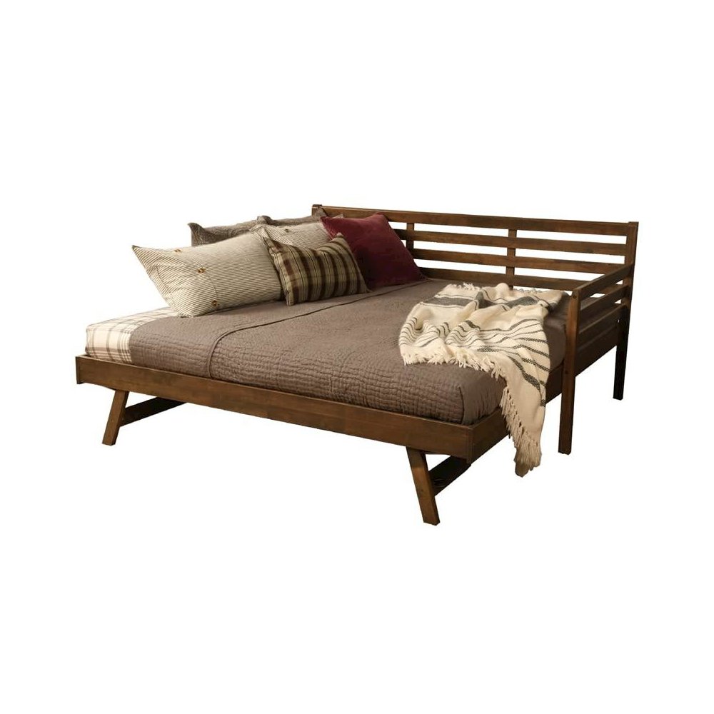 Boho  Daybed-Pop Up-Rustic Walnut Finish. Picture 1