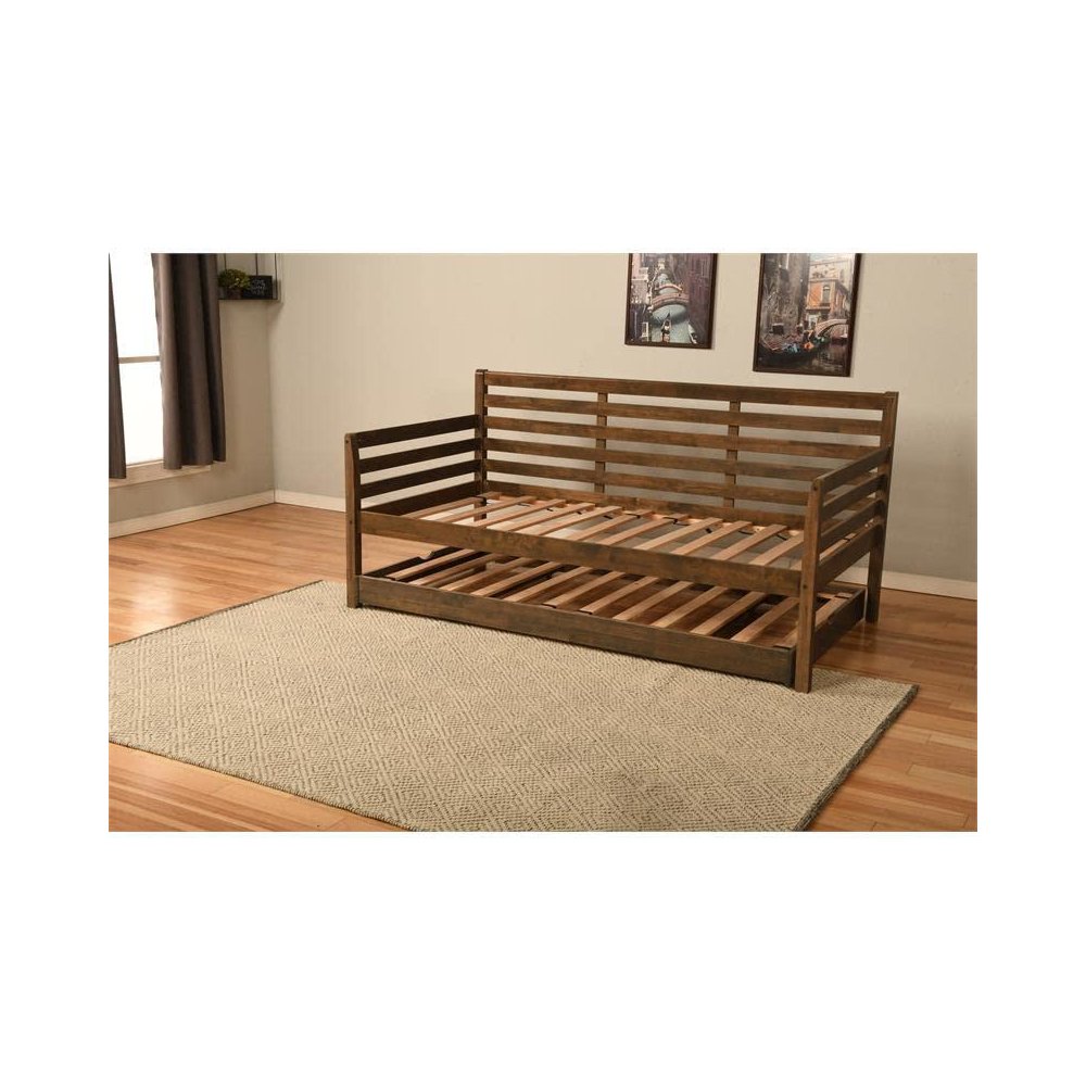Boho  Daybed-Pop Up-Rustic Walnut Finish. Picture 6