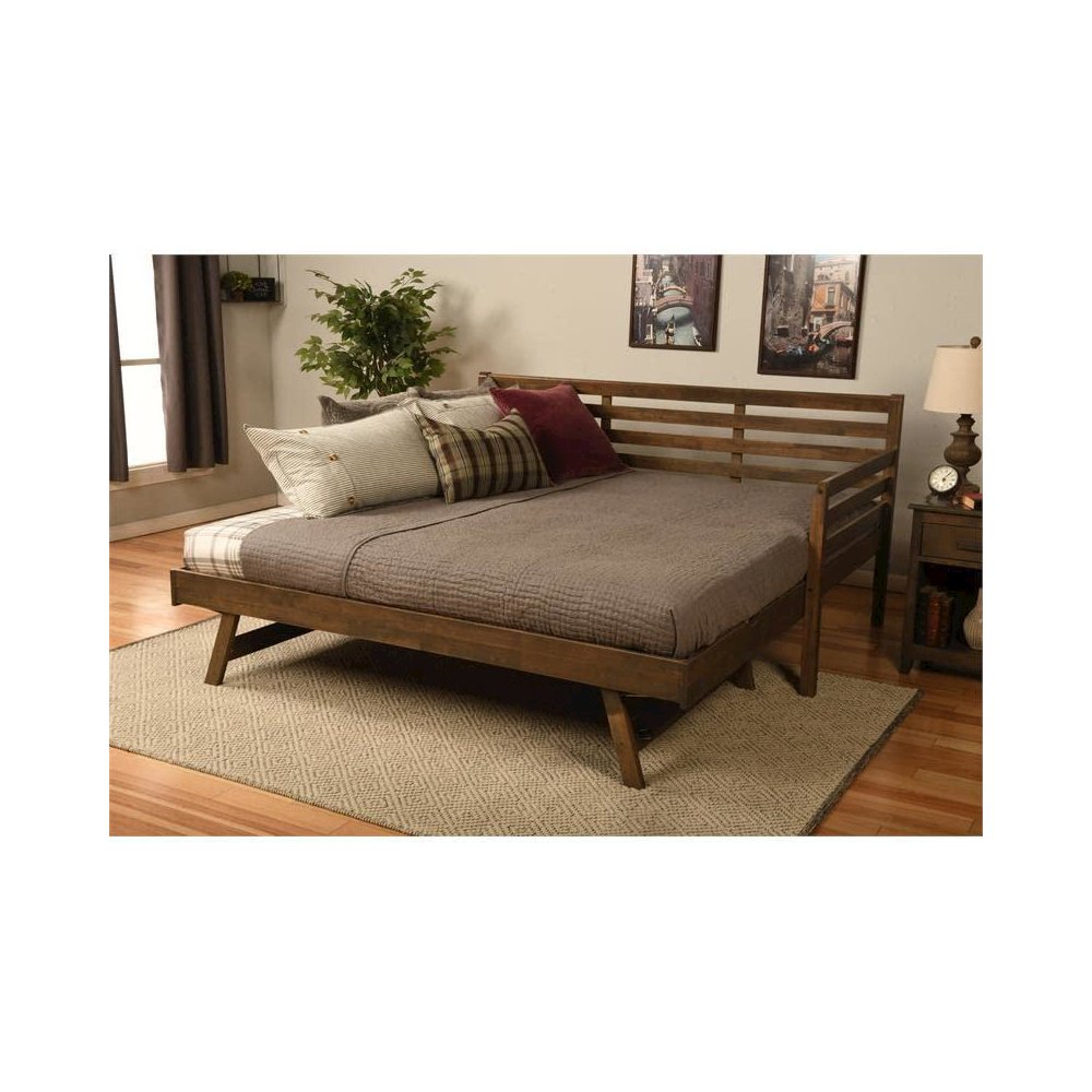 Boho  Daybed-Pop Up-Rustic Walnut Finish. Picture 8