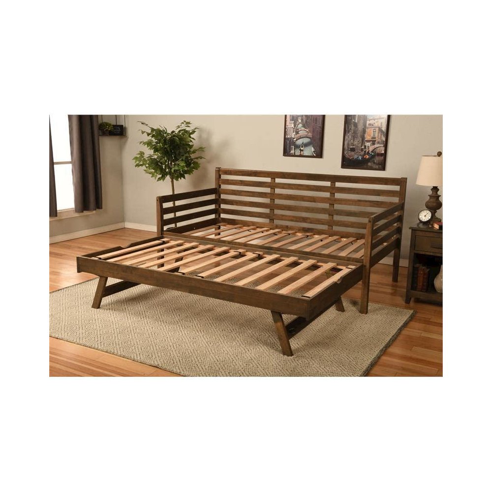 Boho  Daybed-Pop Up-Rustic Walnut Finish. Picture 5
