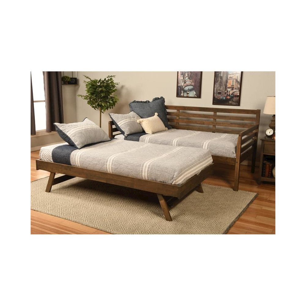 Boho  Daybed-Pop Up-Rustic Walnut Finish. Picture 9
