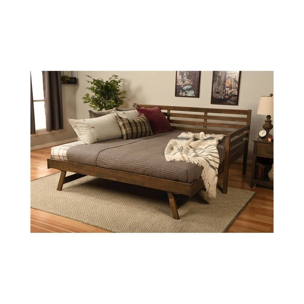 Boho  Daybed-Pop Up-Rustic Walnut Finish. Picture 2