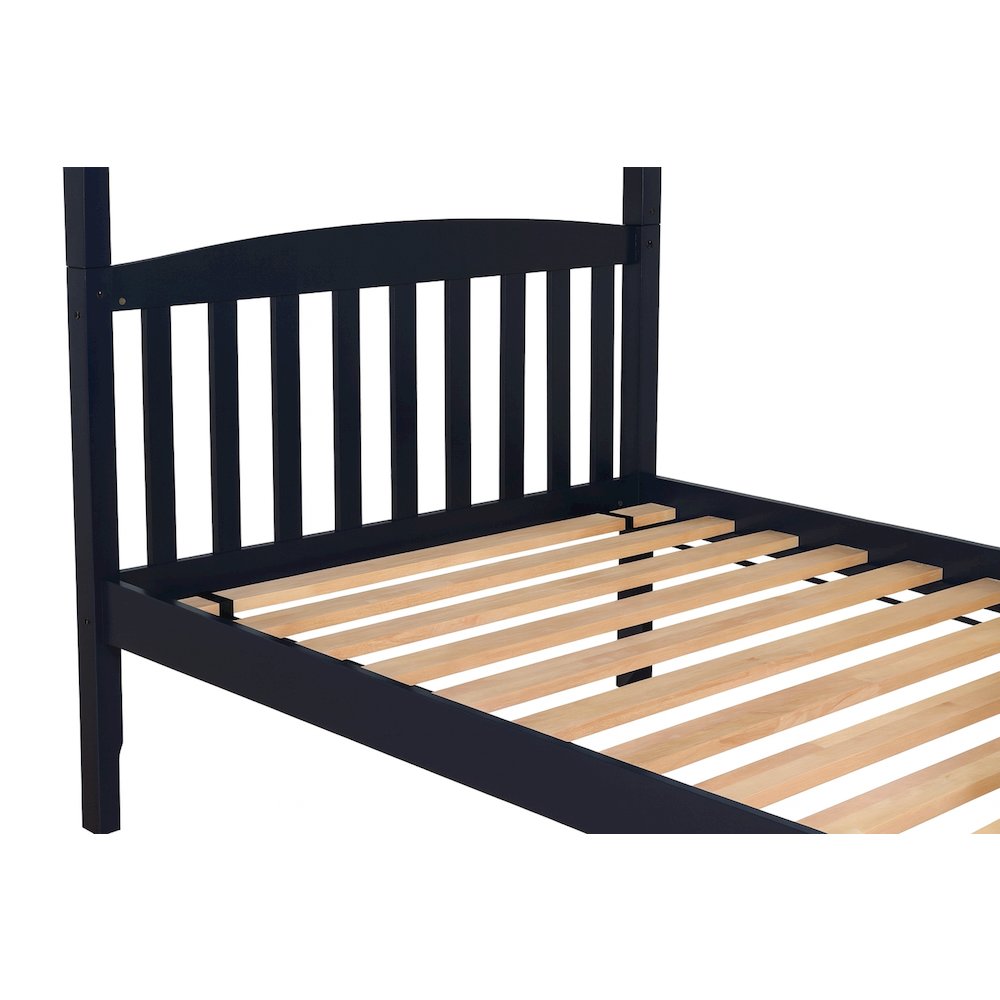 Claire Twin over Twin Bunk Bed, Twin, Navy Blue (Mattresses Not Included). Picture 4