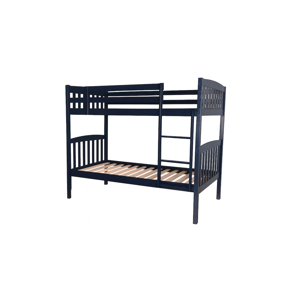 Claire Twin over Twin Bunk Bed, Twin, Navy Blue (Mattresses Not Included). Picture 1