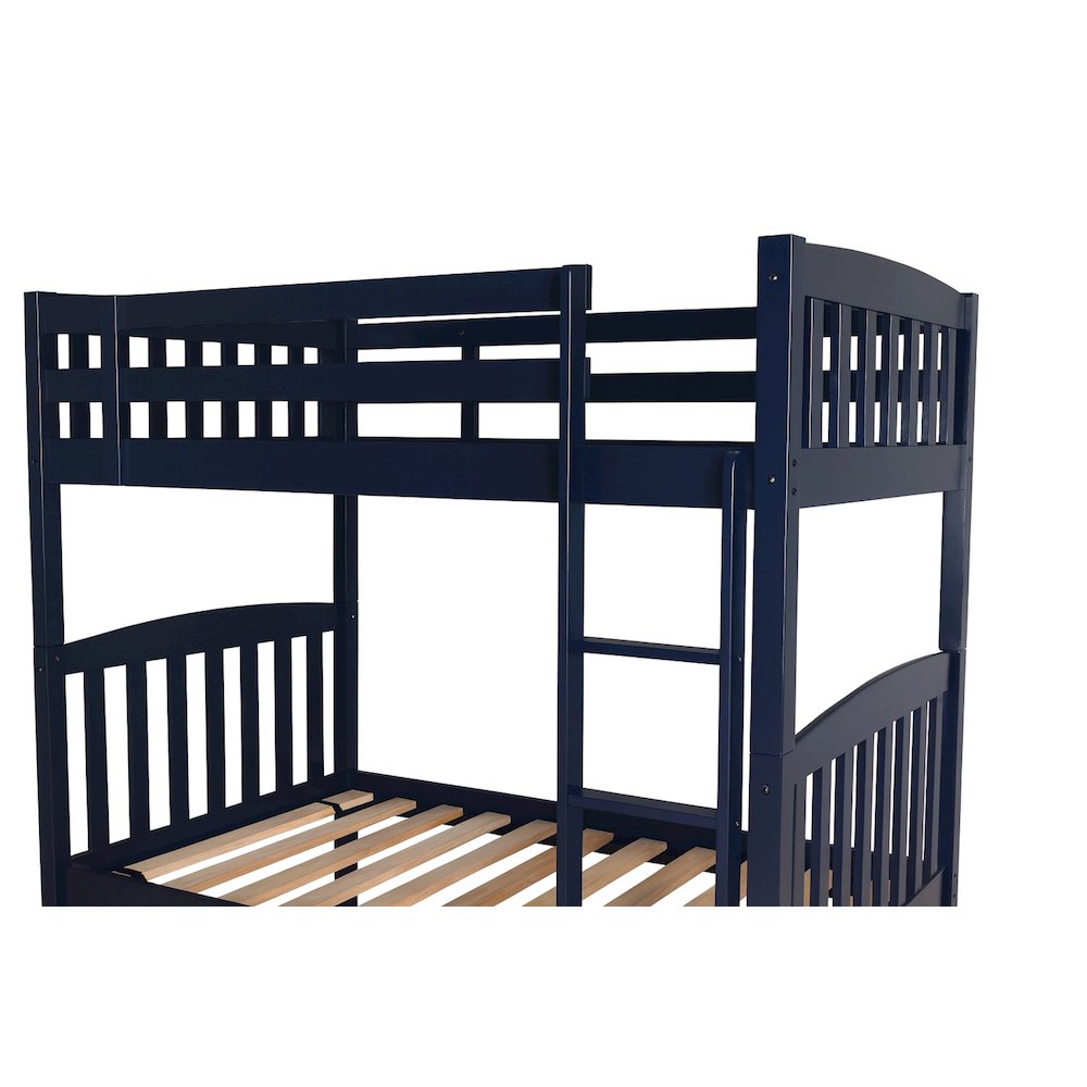 Claire Twin over Twin Bunk Bed, Twin, Navy Blue (Mattresses Not Included). Picture 5
