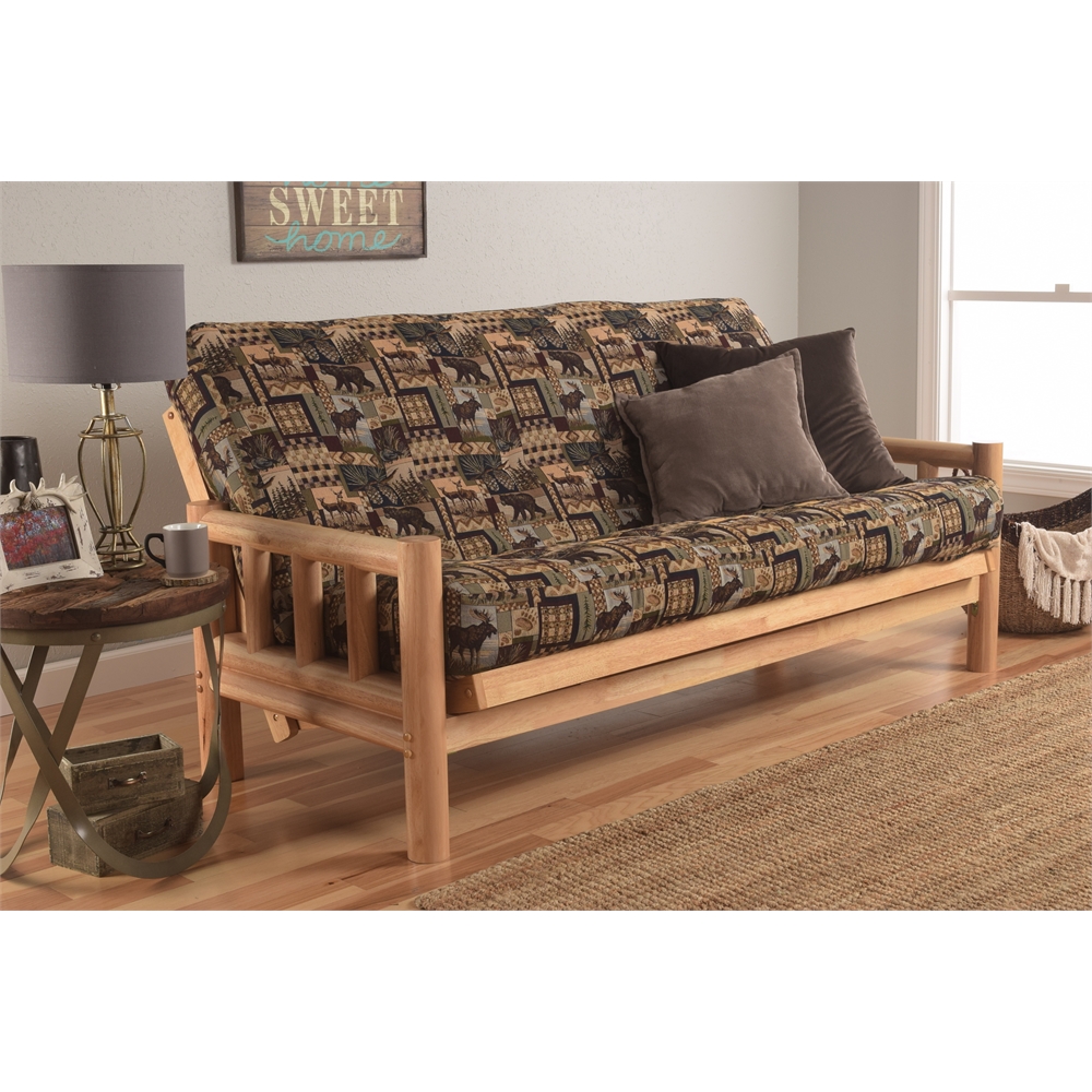 Lodge Frame-Natural Finish-Peter's Cabin Mattress. Picture 1