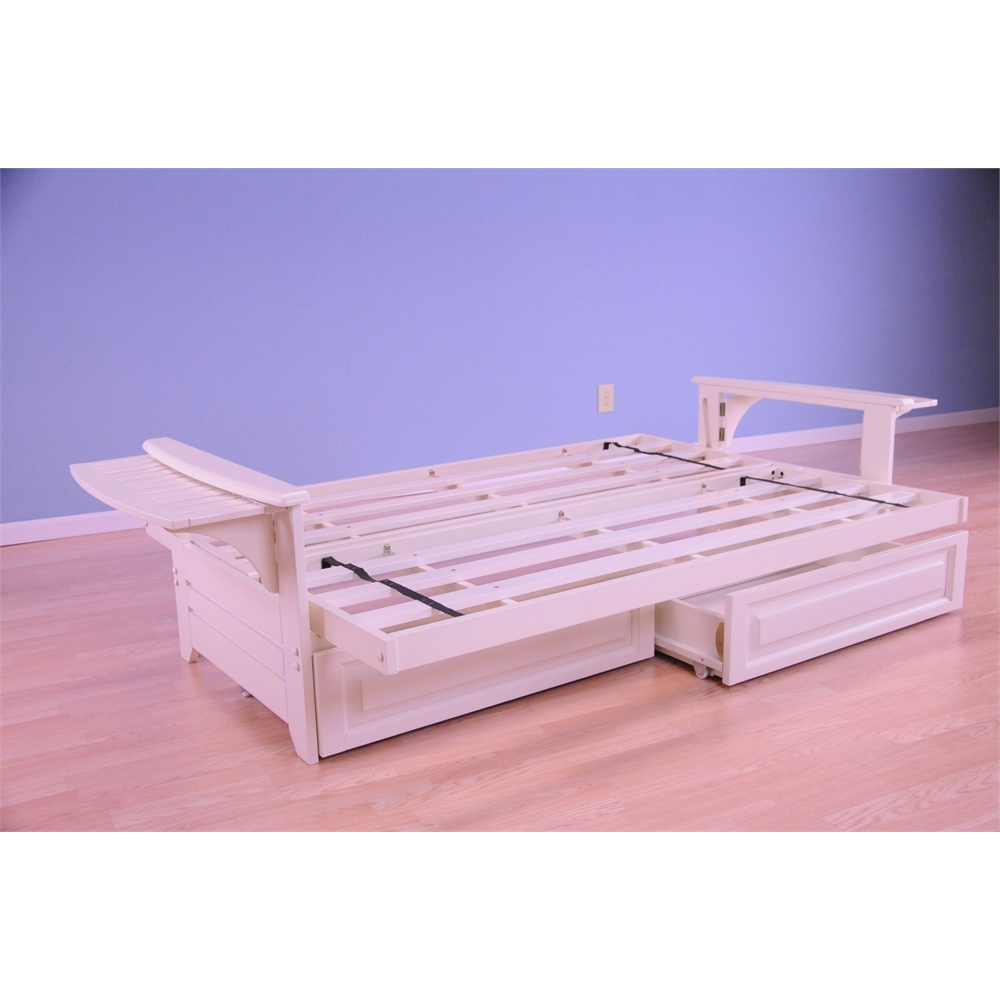 Phoenix Frame-Antique White Finish-Storage Drawers. Picture 2