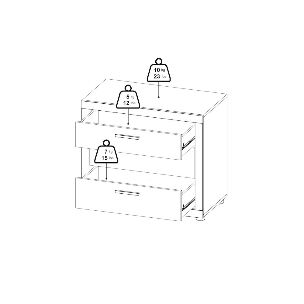 Mira 3 Drawer Chest, Jackson Hickory. Picture 12