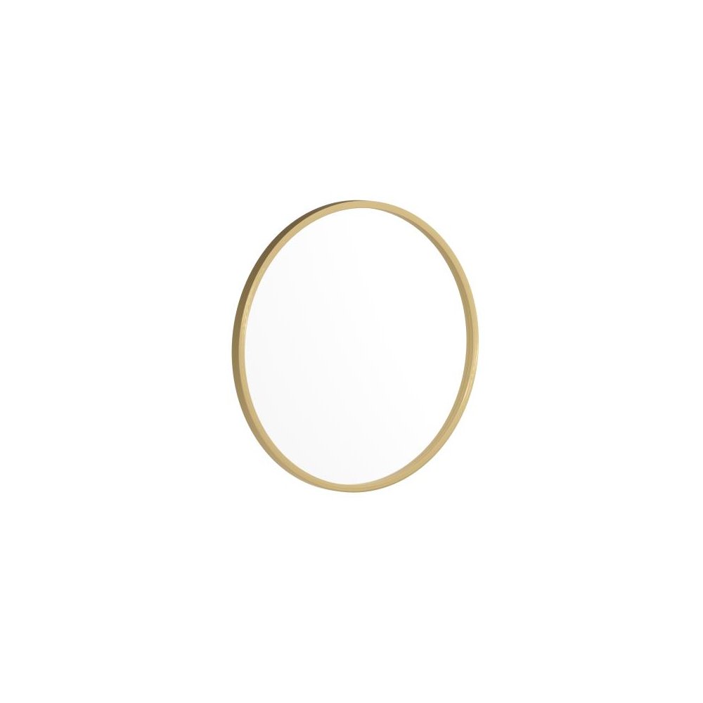 20" Round Gold Metal Framed Wall Mirror - Large Accent Mirror for Bathroom, Vanity, Entryway, Dining Room, & Living Room. Picture 1