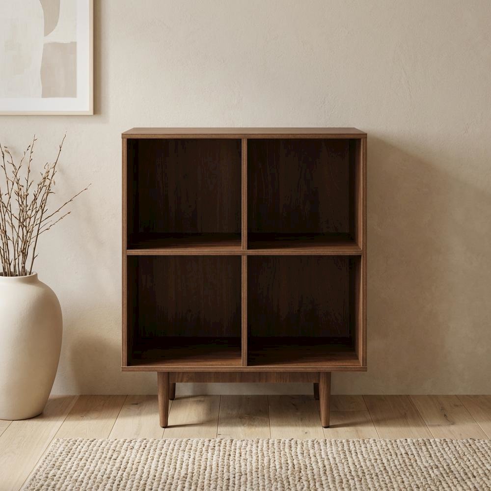 Record Player Stand with Vinyl Storage, Compact Entertainment Center. Picture 3