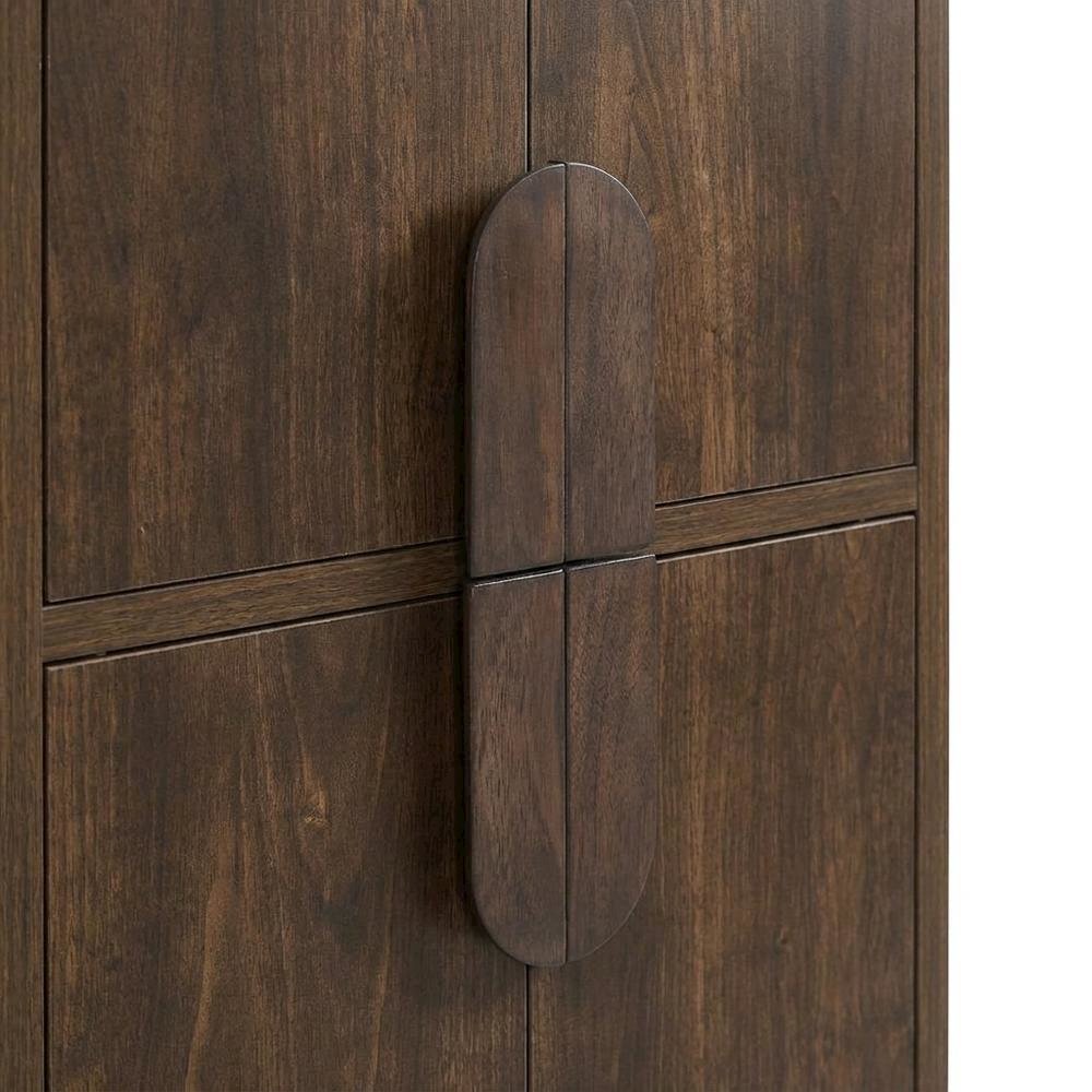 Pantry Cabinet in Rustic Finish with Anti-Tip Mechanism and Spacious Storage. Picture 5