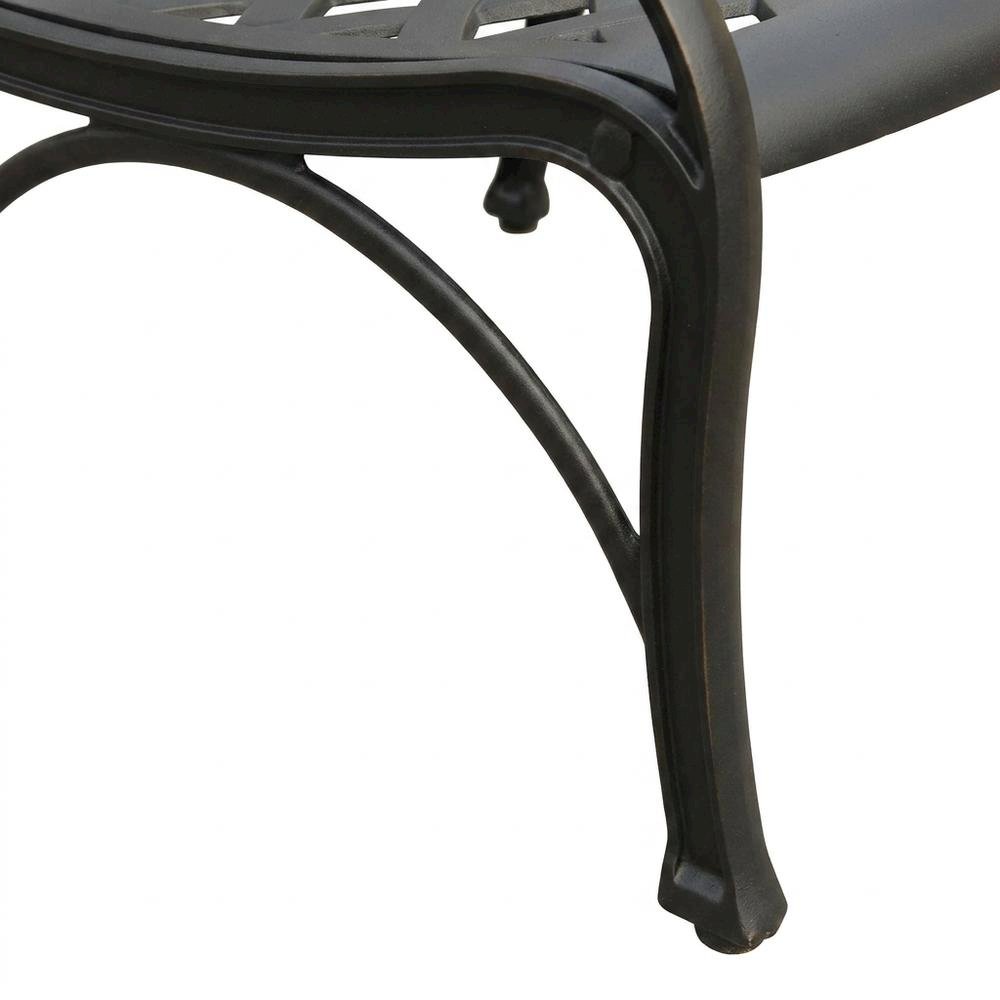 Outdoor black club chair with sturdy armrest and classic design. Picture 6