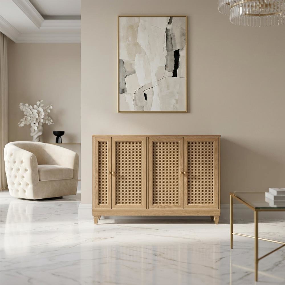 Sideboard with Anti-Tip Mechanism and Spacious Storage for Living Rooms. Picture 2