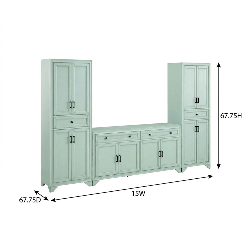 3-Piece Sideboard and Pantry Set with Anti-Tip Feature and Ample Storage. Picture 7