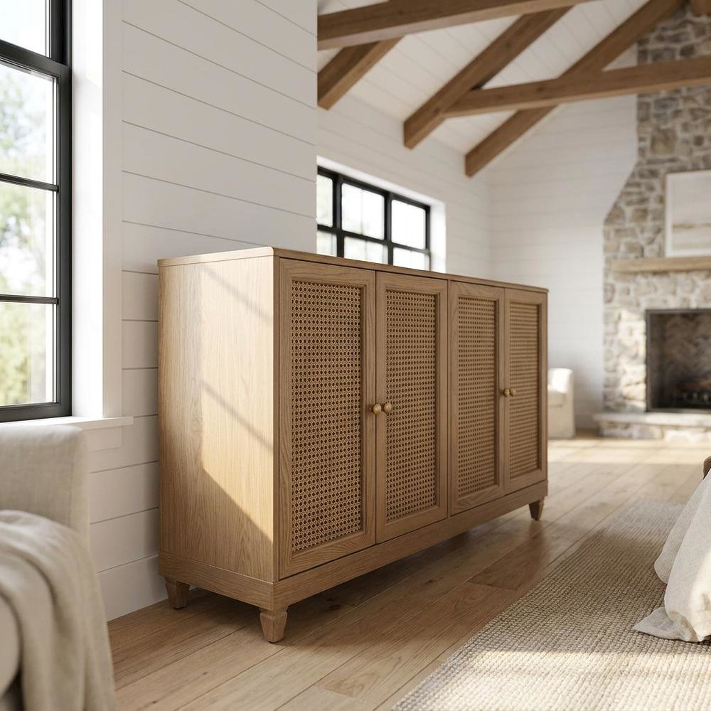 Sideboard with Anti-Tip Mechanism and Spacious Storage for Living Rooms. Picture 3