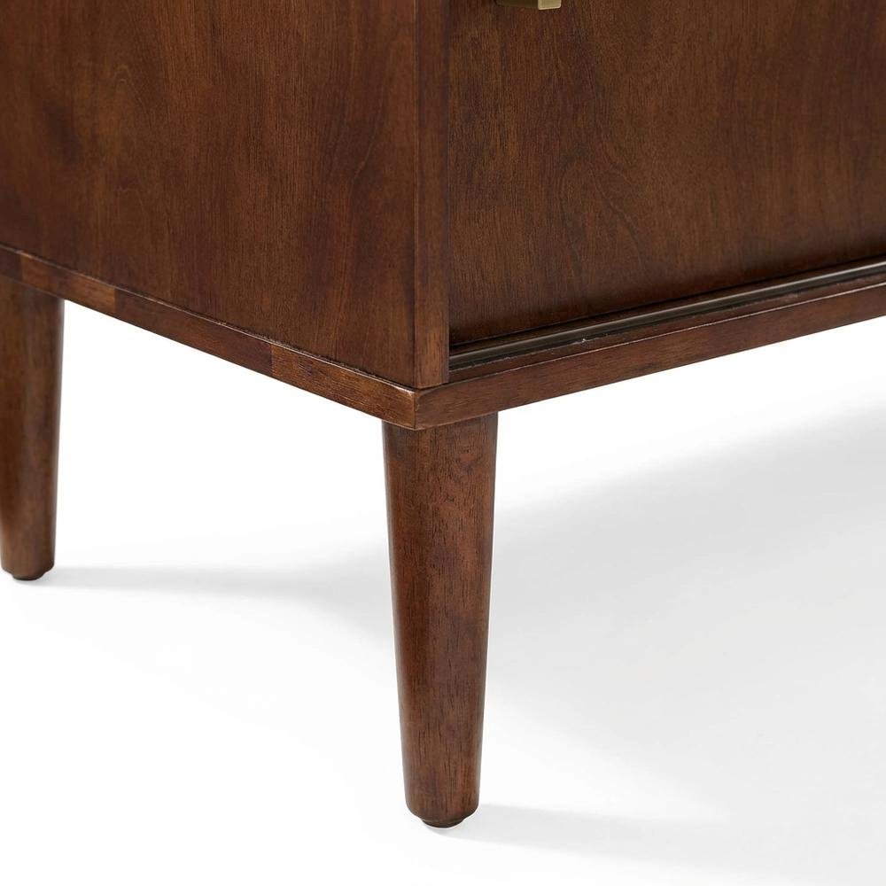 Mahogany Media Console with Anti-Tip Hardware and Sturdy Design. Picture 7