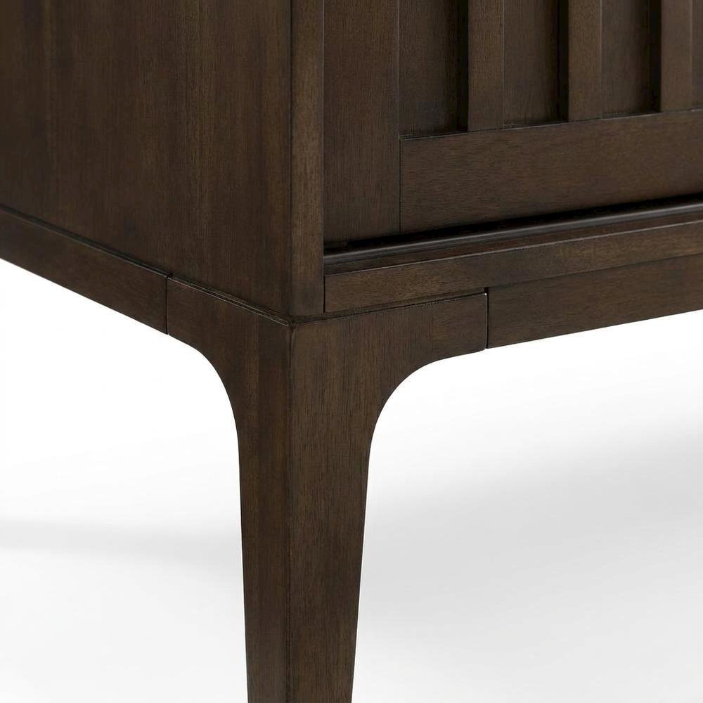 Brown Large Record Player Cabinet with Vinyl Storage Shelves. Picture 5