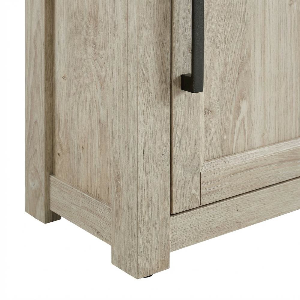 Corner TV stand for 65+ inch TVs in classic wood finish with ample storage space. Picture 6