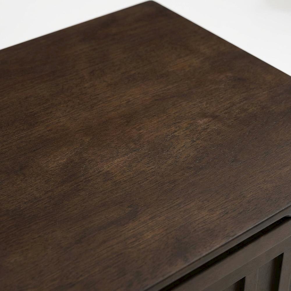 Brown Large Record Player Cabinet with Vinyl Storage Shelves. Picture 6