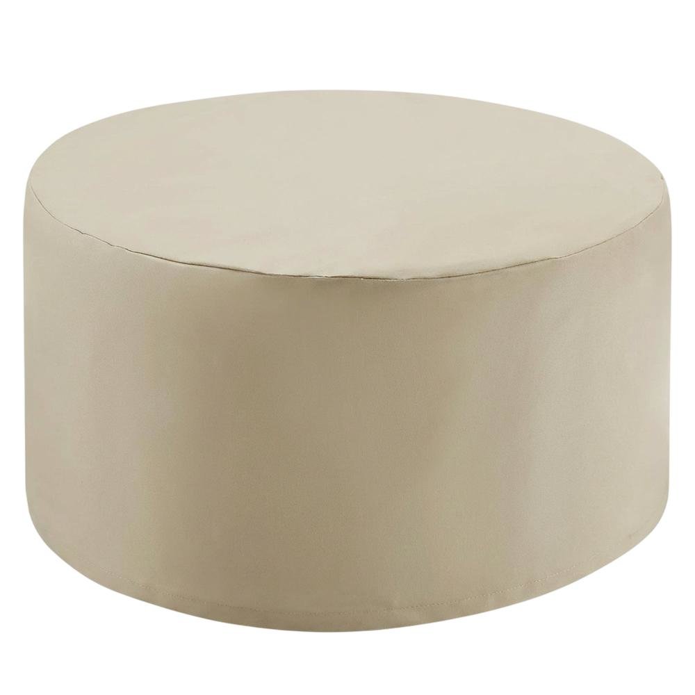 Round outdoor coffee table furniture cover for weatherproof protection. Picture 4