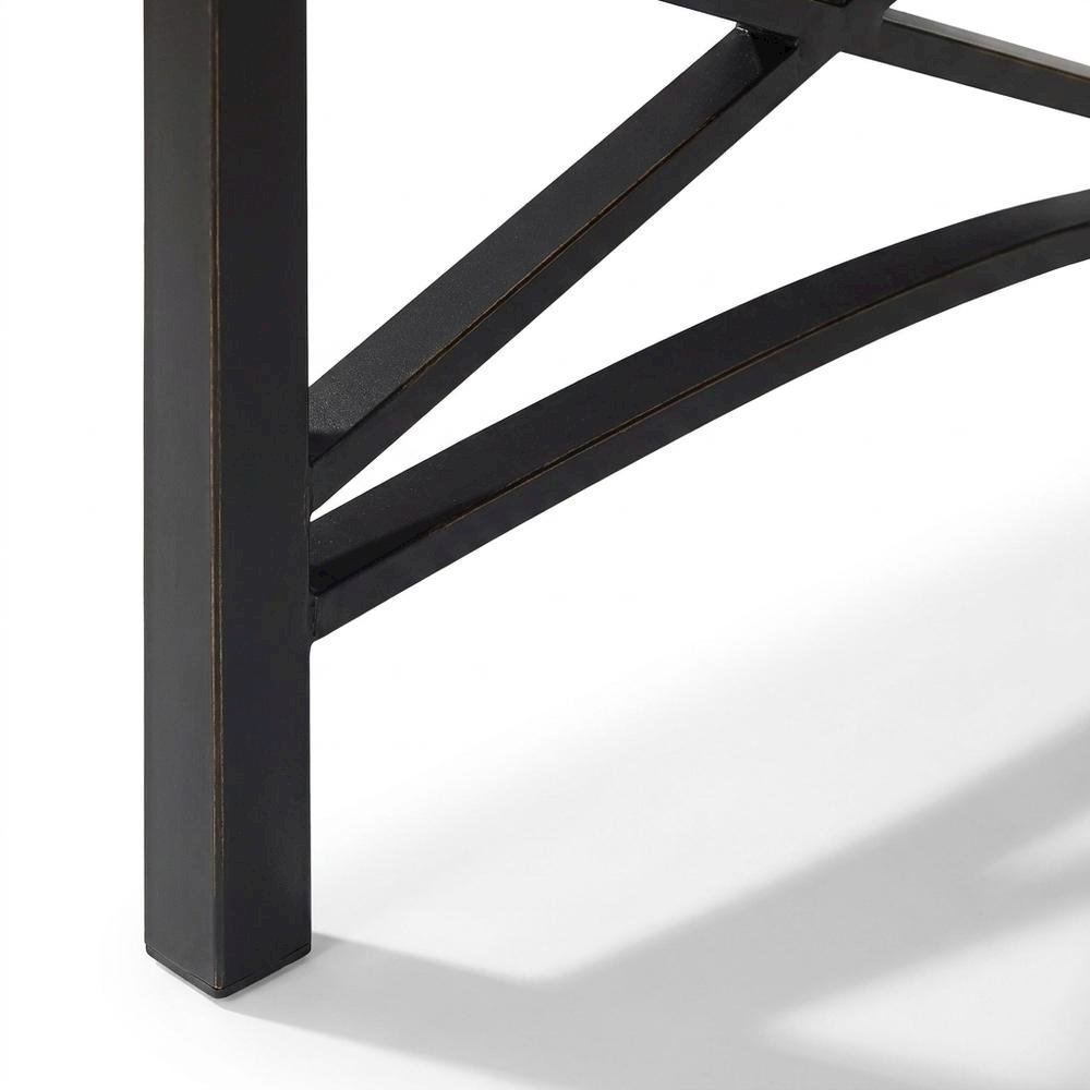 Oil-Rubbed Bronze Outdoor Coffee Table with Sturdy Design and Anti-Tip Hardware. Picture 6