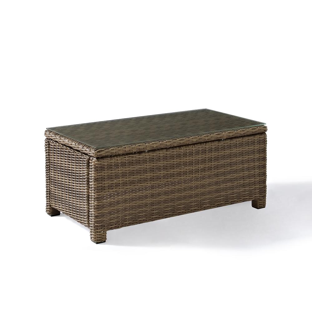Bradenton 3Pc Wicker Outdoor Loveseat Patio Furniture Set. Picture 12